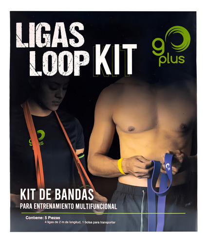 Set De 4 Ligas De Resistencia Go Plus Fitness Loop Unisex Mult Color Multicolor