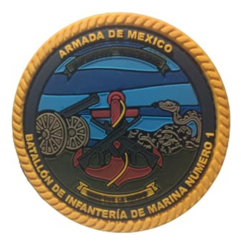 Insignia De Pvc Batallon De Infanteria De Marina Numero 1