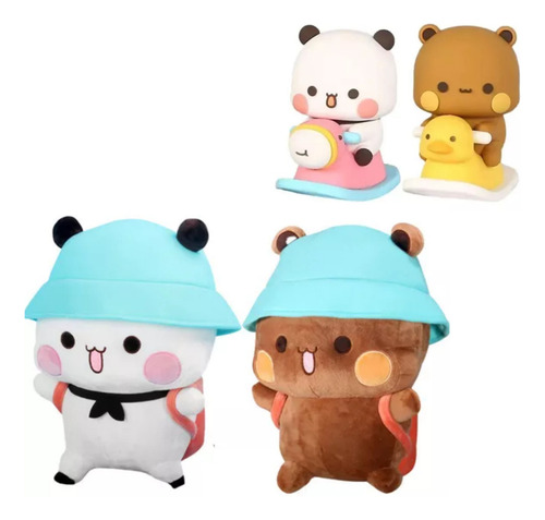Bonito Oso De Peluche Bubu+dudu, 24 Cm, Juego De Adornos (4