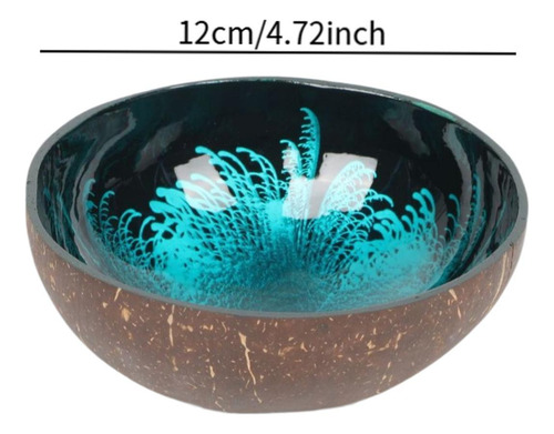 Cuenco Decorativo De Coco Para Llaves, Soporte De Azul