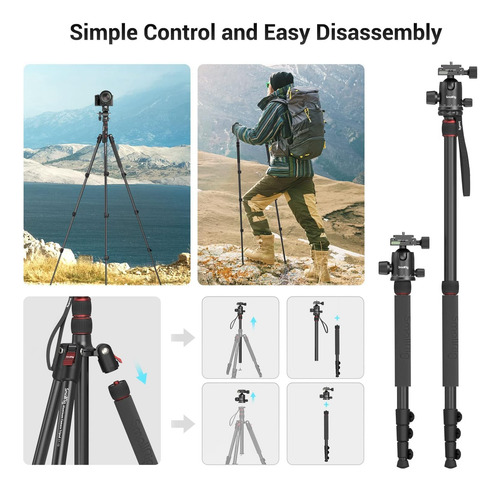 Trípode De Cámara Smallrig, 71 Aluminio Plegable 360 ° De