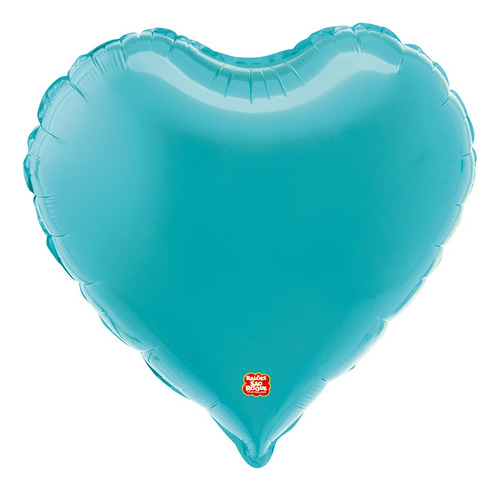 Balão Metalizado Coração 18 Polegadas São Roque Azul