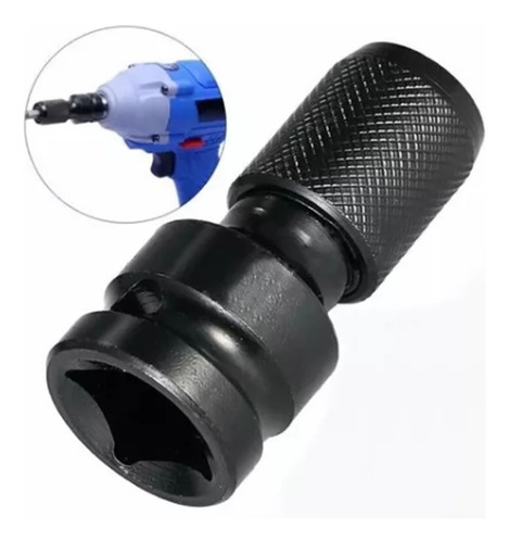 Adaptador de destornillador de impacto hexagonal 1/2 P/ 1/4