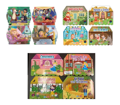 Set De 12 Libros Interactivos Pop Up / Clásicos Y Modernos