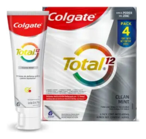 2 Pza Pasta Dental Colgate Total 12 Defensa Antibacterial Cl