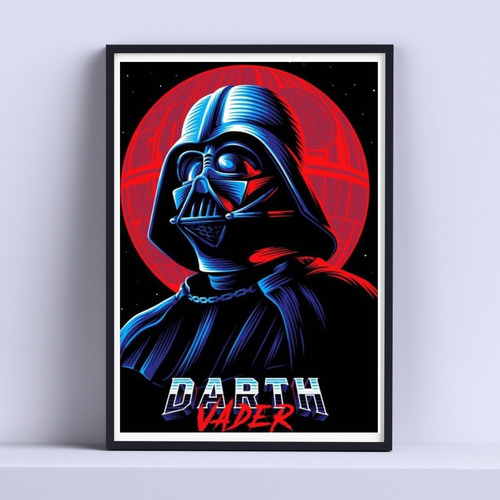 Cuadro Darth Vader Poster 30x40cm Marco + Vidrio