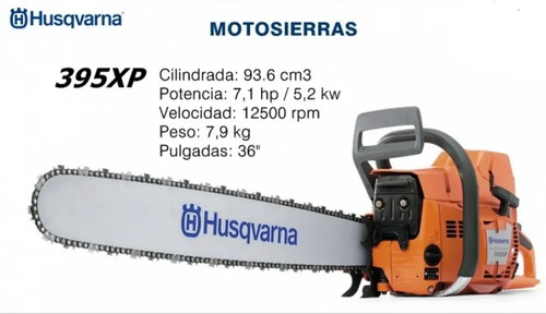 Motosierra Marca Husqvarna 395 Xp Con Espada De 36 Pulgadas | Cuotas sin  interés