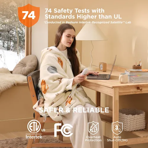 Manta Térmica Portátil, Chal, Ropa De Cama, Poncho Eléctrico