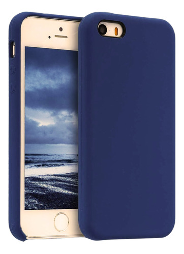 Silicone Case Para iPhone 5/5s + Vidrio Templado 