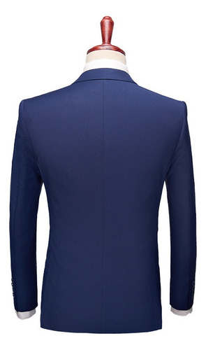 . Terno Oxford Slim Masculino - Calça + Jaqueta + Colete