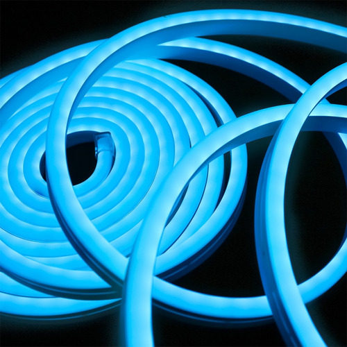 Fita Neon Led 5m 12v Corte 2,5cm Flexivel Alto Brilho Cor Da Luz Azul Gelo