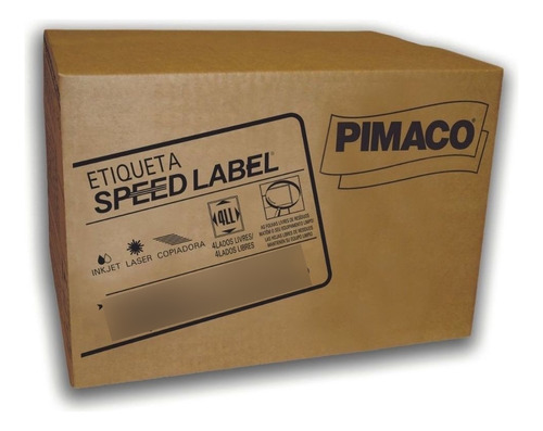 Etiqueta Pimaco Speed Label Carta 25,4x66,7 Com 30.000 Un Cor Branco