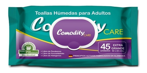 Toallas Húmedas Comodity X45 Unidades Caja X12