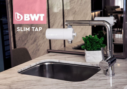 Filtro De Agua Purificador Para Tarja Fregadero Bwt Slim Tap Color Blanco