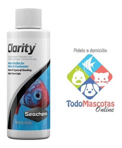 Clarity Seachem 100ml Aclarador De Agua Acuario