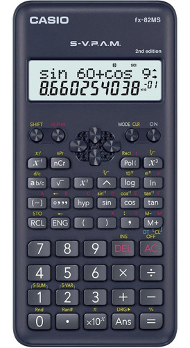 Calculadora Preta Científica 240 Funções Fx-82ms Casio