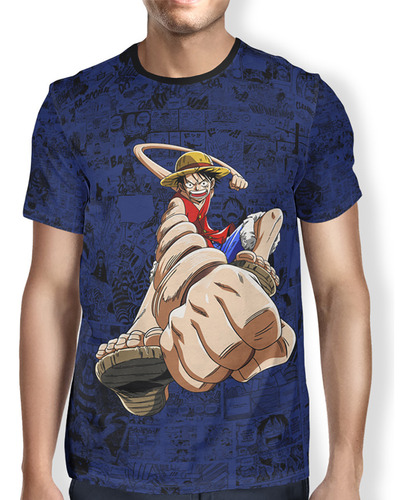 Camisa Anime One Piece Monkey D.luffy Estampa 100% Poliéster