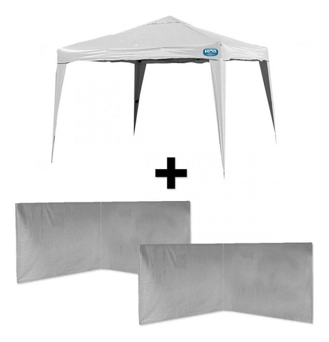 Kit Tenda Gazebo 3m X 3m Dobrável Base E Topo + 4 Paredes