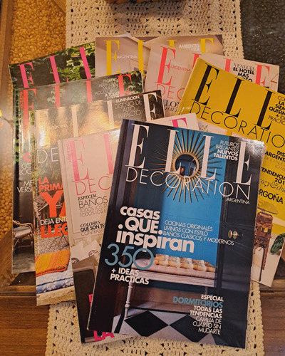 Lote De 8 Revistas Elle Decoración 