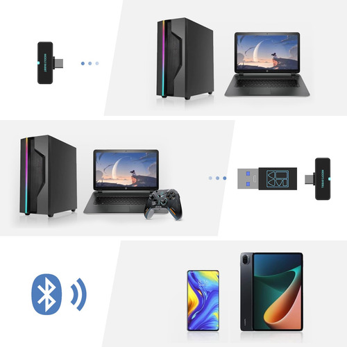 Middle Rabbit Sw4 - Auriculares Inalámbricos Usb Para Pc Y P