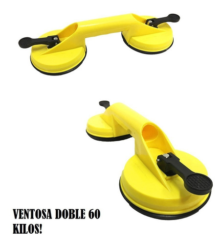 Ventosa Sopapa Doble Extraer Vidrios Ceramicas Parabrisas 60