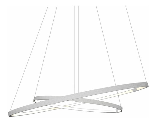 Lampara Colgante 2 Luces Anillos Led 96w 60 - 92 Cm Pro