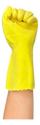 Mediglove Guante Domestico Afelpado Amarillo X 12 Pares Amarillo Talle Xl