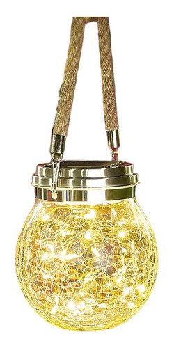 Esfera Lámpara 30 Led Globo Farol Solar Jardin Cálida