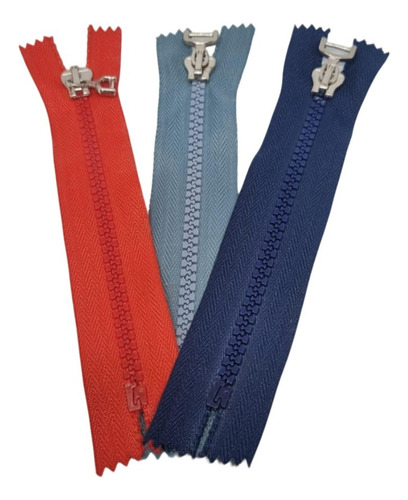 Cierre Diente Perro Largo 15,5 Cm Pack X 5 Unidades Azul Marino