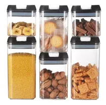 Comprar Set 6 Frascos Hermeticos Organizador Cocina Taper Contenedor