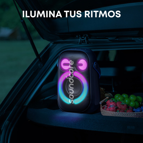 Parlante Portatil Soundcore Rave Neo 2 80w 18hs Luces Led Negro