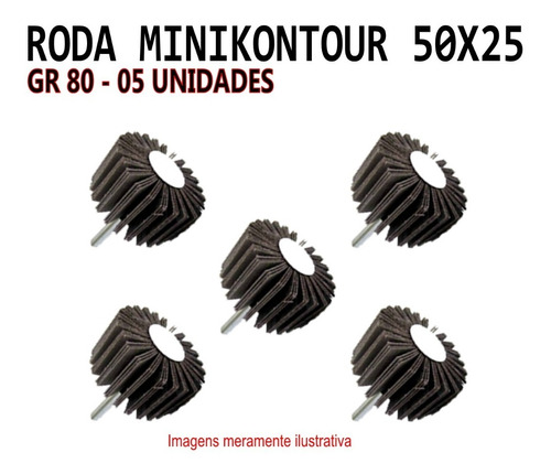 05 Peças Roda Pg Gr 080 - 50x25 - Minikontour