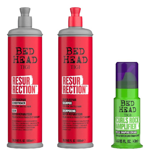 Tigi Bed Head Resurrection Sh + Ac 400 Ml+ Curls Rock Mini