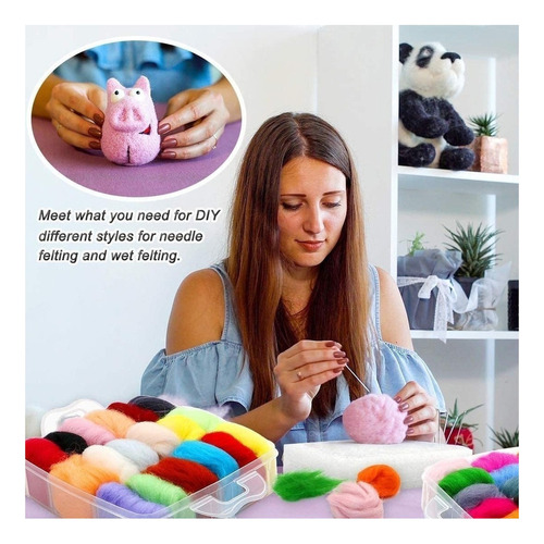 Wool Felting Needle Kit 36 Colors For Crafts
