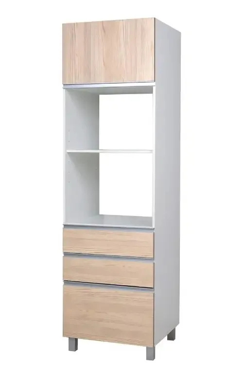 Torre Columna 2m Multiuso Cocina Tolva Despensero Ricchezze Color Champagne