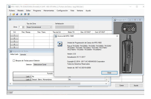 Software Original Para Programar Radios Kenwood Kpg-166dk