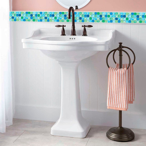 Imagen 3 de 4 de Venecitas Autoadhesivas Pvc Relieve Muresco Ceramico Tira Color Clasica