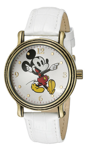 Reloj Vintage Disney Mickey Mouse Con Manos Articuladas Blan