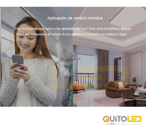Interruptor De Pared Smart Wifi Simple 1 Ch 2ch Alexa Google