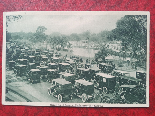 Buenos Aires Palermo - El Corso - Autos Postal Ed. Bourquin