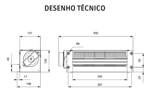 Ventilador Retangular Para Cabine De Elevador 110v Kit C/ 12