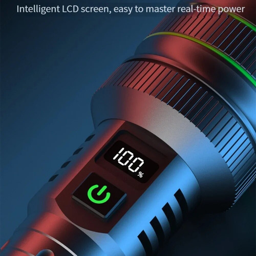 Lanterna Led De Tiro Longo Mais Poderosa Com Zoom