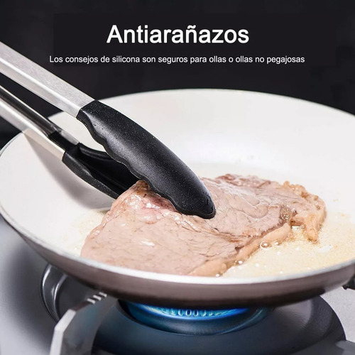 Utensilios Silicona Y Acero Inoxidable Para Cocina 5 Piezas