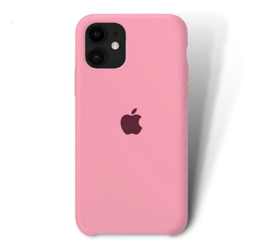 Funda de silicona para iPhone 11, 12, 13 Max, color rosa pálido, iPhone 11