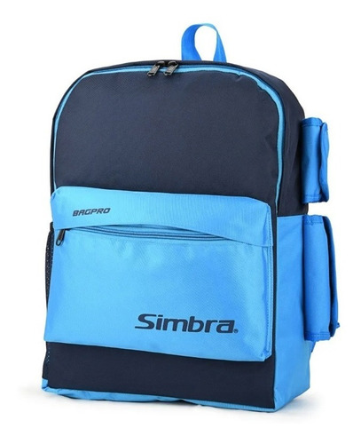 Mochila Hockey Simbra Porta Palo Bochas Bolsillos Reforzada