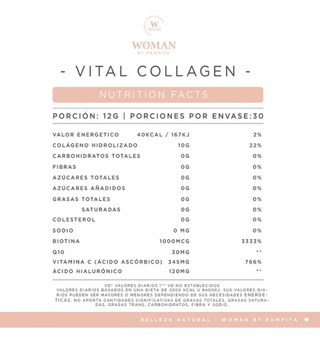 Woman By Pampita Vital Collagen Mejora Salud Y Resistencia