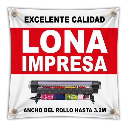 Lona Impresa Personalizada Publicidad Eventos Anuncio M2