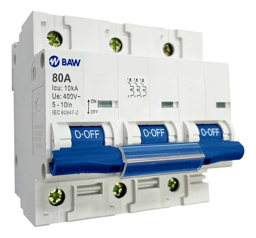 Llave Termica Tripolar Termomagnetica Baw Interruptor 80a