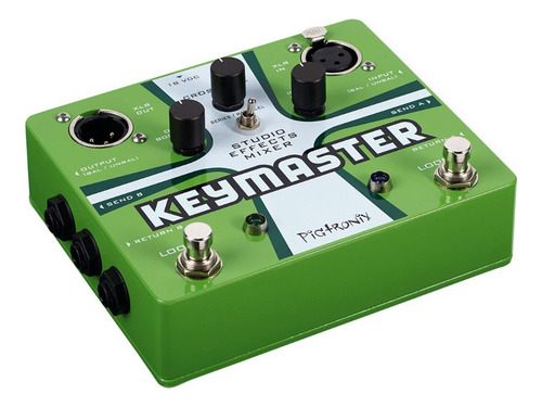 Pedal De Efecto Pigtronix Keymaster Mezclador De Efectos Color Verde