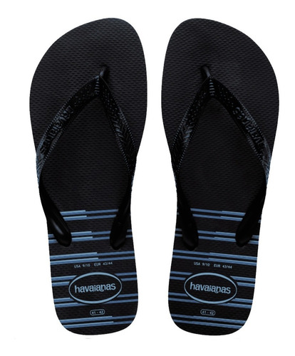 Havaianas Ojotas Top Basic Hombre Original Negro/negro/azul